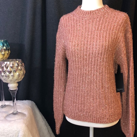 free press Sweaters - 86. Long Sleeve Metallic Sweater